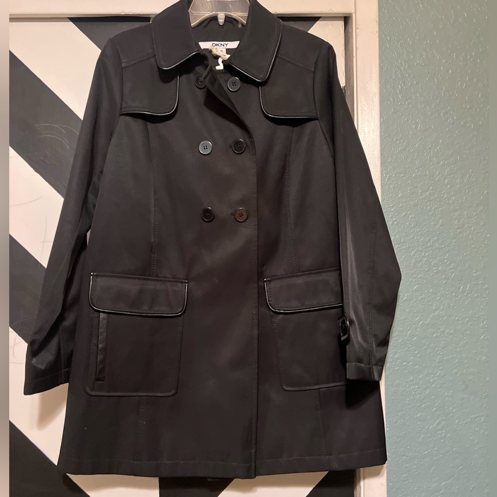 DKNY Women’s Size M Trench coat Black